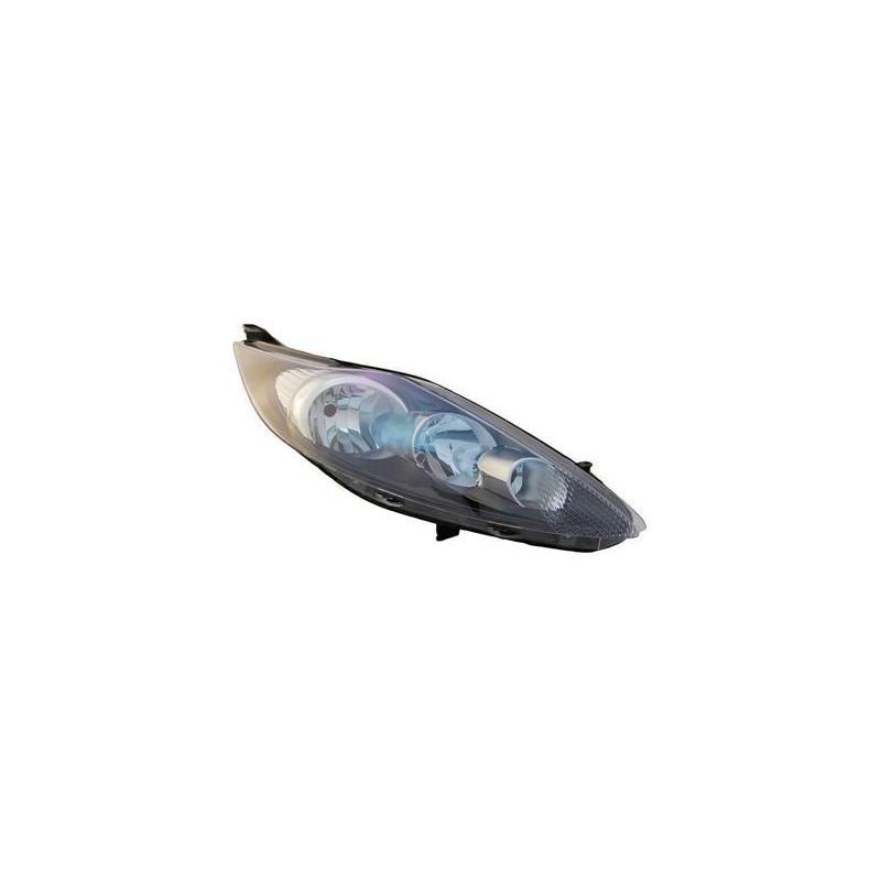 Phare avant droit H7/H1 fond noir Ford Fiesta MK6 phase 1 optique avant de remplacement pour auto