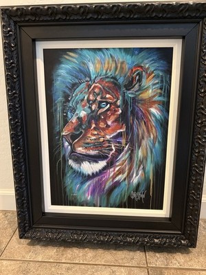 Christian Masot MIGHTY LION Painting Hand Signed  With COA From Park West - NEW