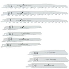 10PCS Reciprocating Saw Blades For Wood & Bi-Metal Universal Fit 5,6,18 TPI