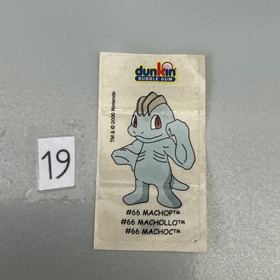 #66 Machollo Dunkin Bubble Gum 2000 Pokemon Sticker Nintendo