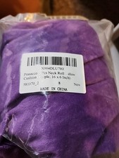 2 PCS Neck Roll Pillow Cushion Purple 16 6 Inches for Neck No Stuffing Inside
