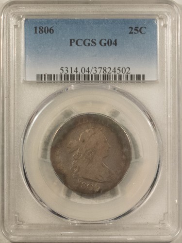 1806 DRAPED BUST QUARTER - PCGS G-4
