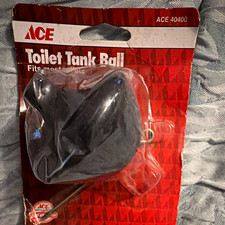 ACE 40400 Toilet Tank Ball Black Rubber, Fits Most Models, Single Flush