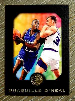 SHAQUILLE O'NEAL 1996-97 SKYBOX E-XL BLACK BORDER CARD #60  MAGIC  HOF
