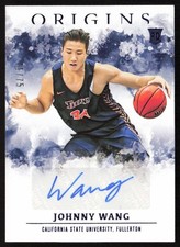 2021 Panini Origins Draft Rookie Auto Blue /75 Johnny Wang #OR-JWA Cal St.