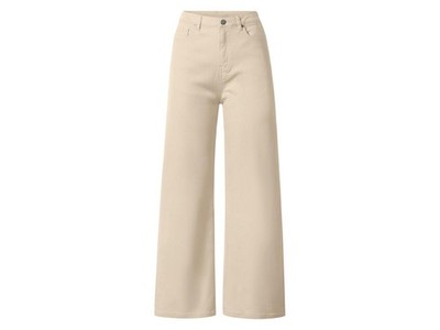 esmara  Damen Jeans, Wide Leg (Beige, 46) - B-Ware neuwertig