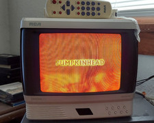 RCA SpaceSaver Colortrak E09304WH 9" Portable Color TV Retro Gaming NO SCREEN