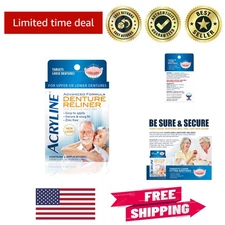 Easy Application Denture Reliner for Tightening Upper/Lower Dentures - No Zinc