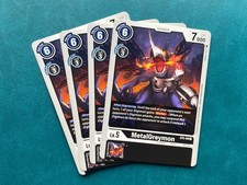 MetalGreymon ST5-09 Playset Starter Deck Machine Black Digimon Card Game x4