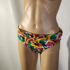 Victoria’s Secret Vintage Bikini Swim Bottoms Small Floral Fold over Colorful S