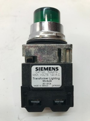 Siemens 52PL4G3 Pilot Light Transformer Type, 120 Volts, AC, Green - New in Box 