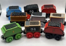 Thomas  Friends Wooden Train LOT OF 9 COAL TENDERS JAMES HENRY HIRO DUKE  