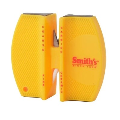 Smith 2-Step Pocket Knife Sharpener Preset Course & Fine Slots - Yellow  SMCCKS