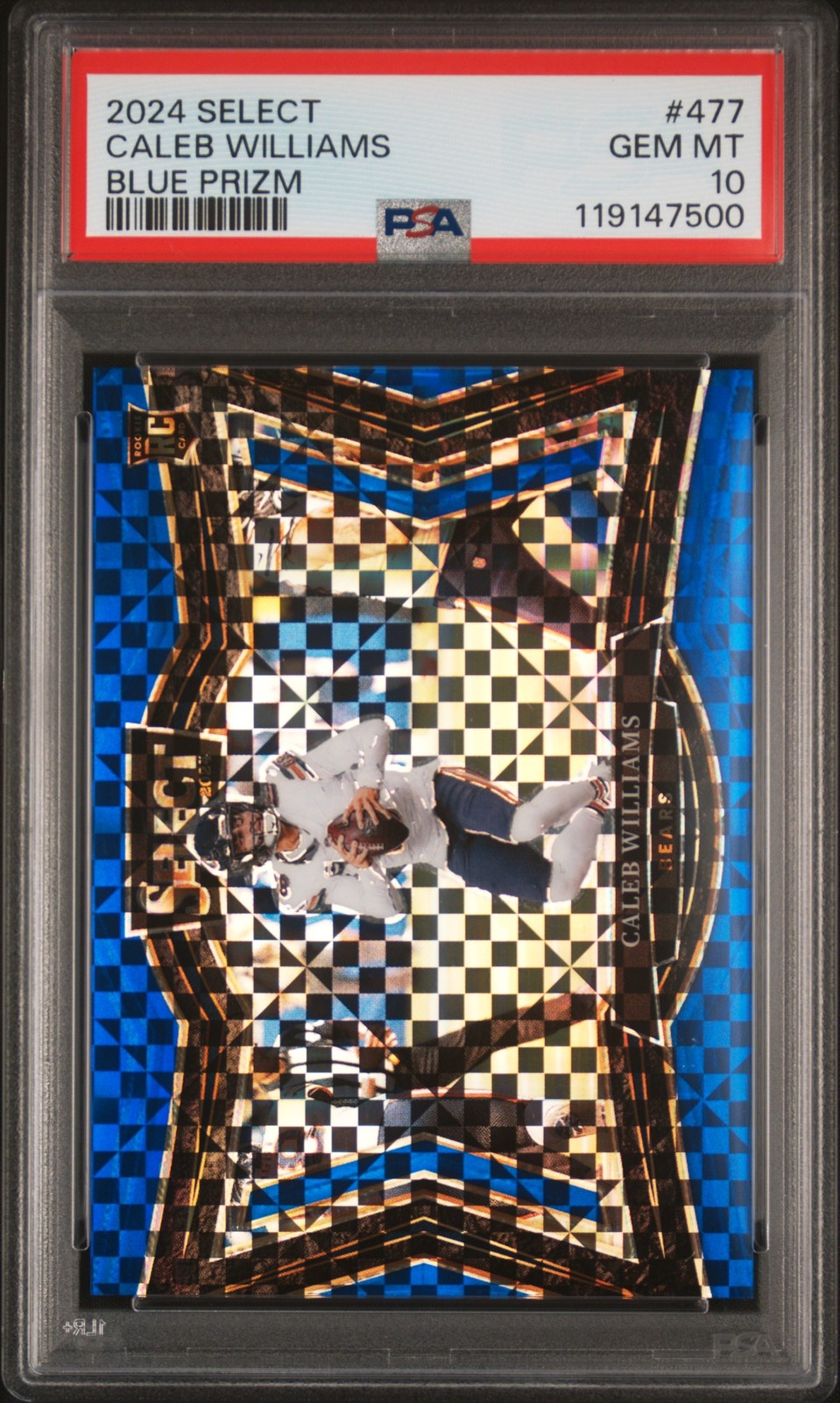 2024 PANINI SELECT BLUE PRIZM #477 CALEB WILLIAMS 9/75 PSA 10