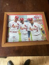 St. Louis Cardinals Wainwright, Pujols & Molina On Opening Day Framed 8x10 Photo