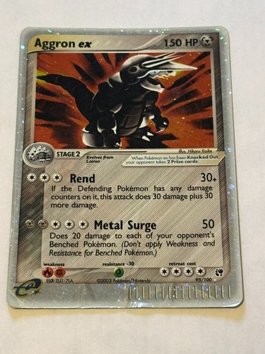 Aggron ex 95/100 EX Sandstorm Holo Pokemon TCG 2003