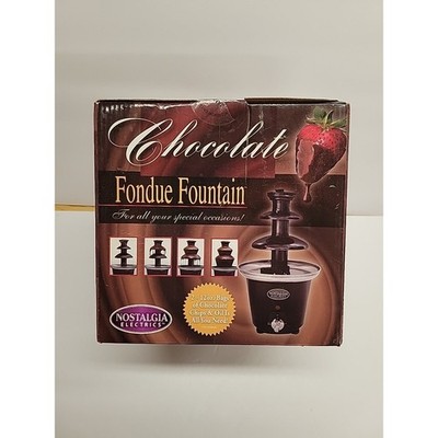 Nostalgia 24oz 3-Tier Stainless Steel Chocolate Fondue Fountain
