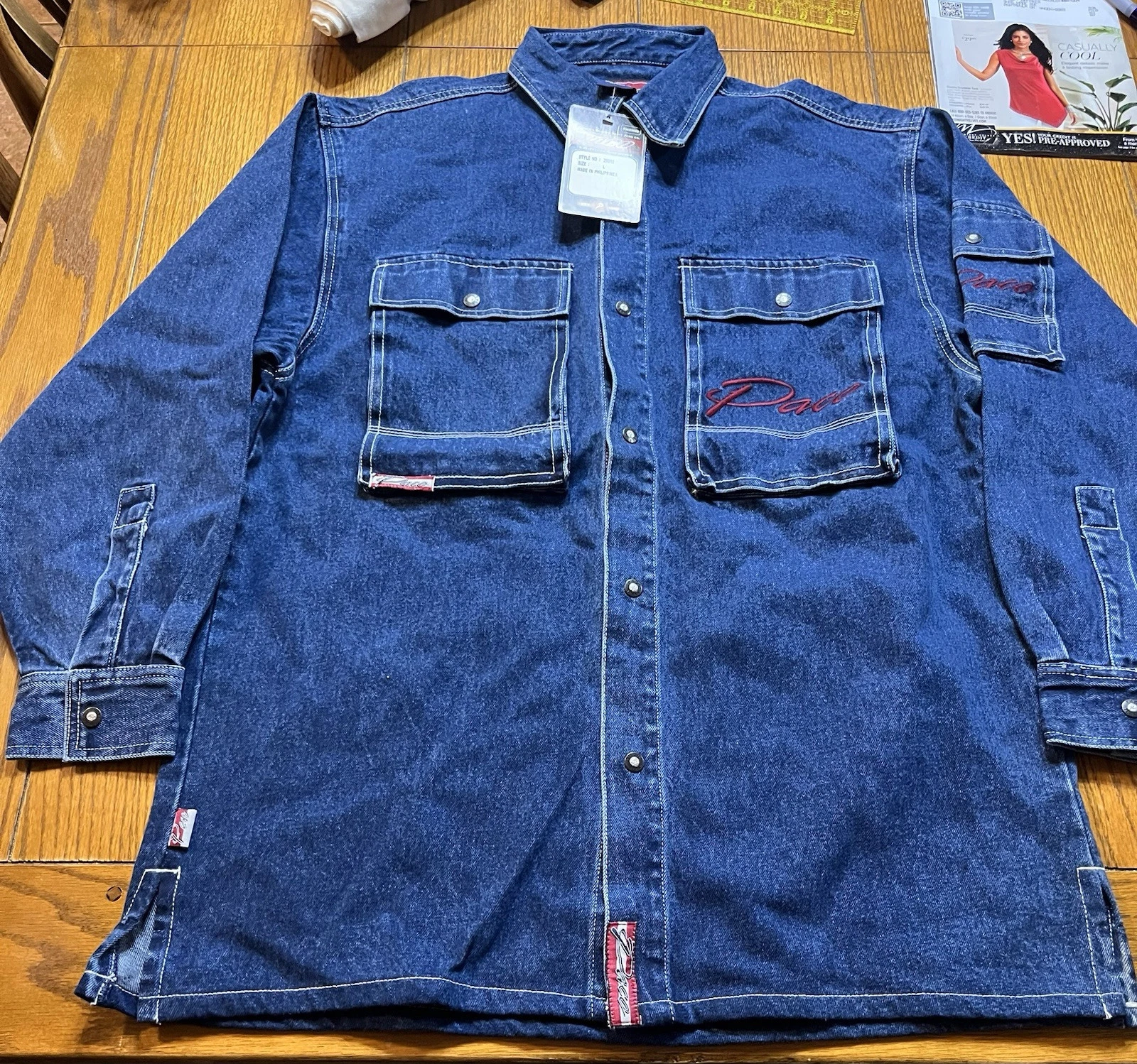 VTG Paco Denim Jacket Mens L Embroidered Logo Baggy Hip Hop Rare (0352-VV)
Opens in a new window or