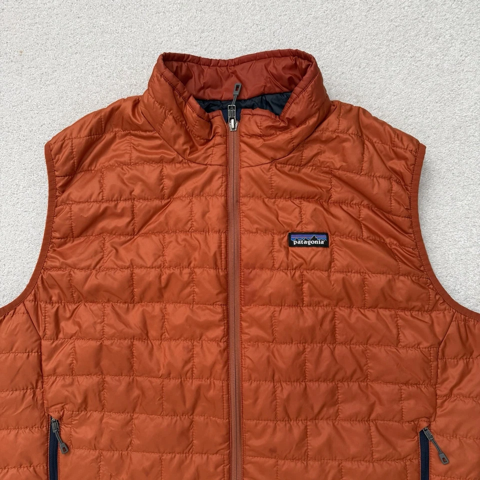 Patagonia Nano Puff Vest Men's Extra Large XL Orange Full Zip Puffer Outdoor - Image 3 of 4