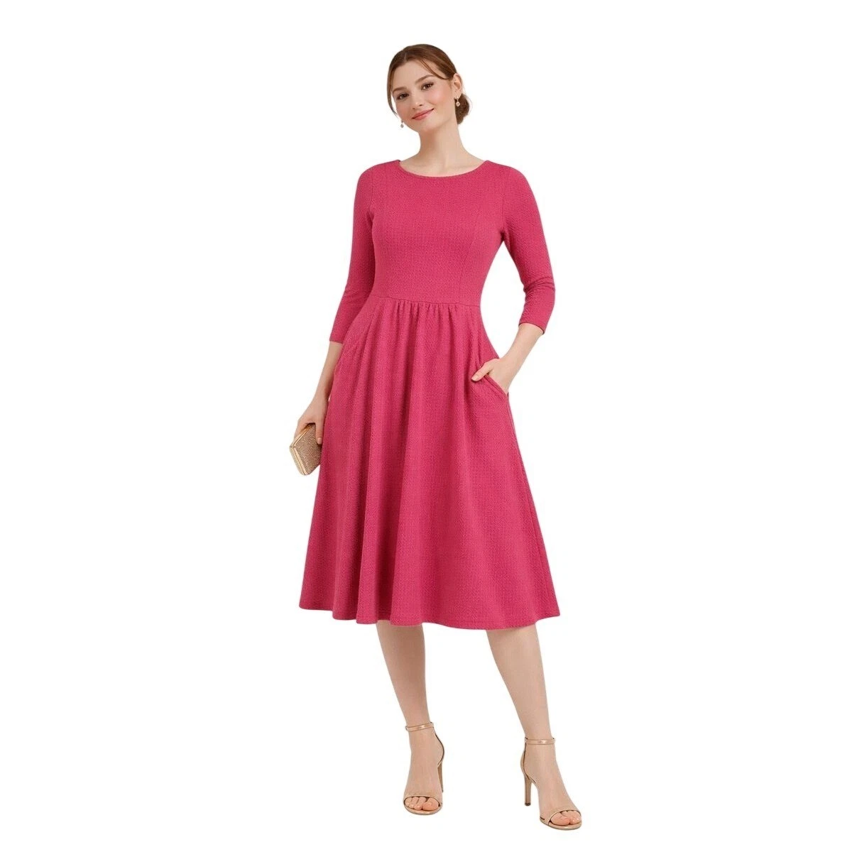 knee length dresses for ladies NWT Matilda Jane Pink Acorn Polka Dot Leaf Outfit – Sweet Pea & Teddy main image 0