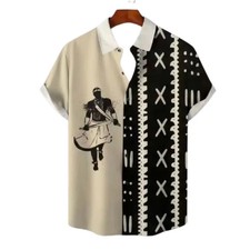 African Mudcloth Tribal Hawaiian Shirt