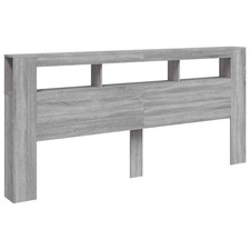 LED Headboard Bed Header Bedroom Storage Bed Headboard Engineered Wood vidaXL