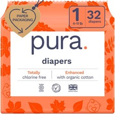 Hypoallergenic Diapers, Size 1 4-11 lbs , Newborn, Totally Chlorine Free, We...
