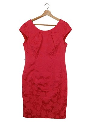 Comma Damen Etuikleid Businesskleid Gr. 40/M Rot Elegant Midi