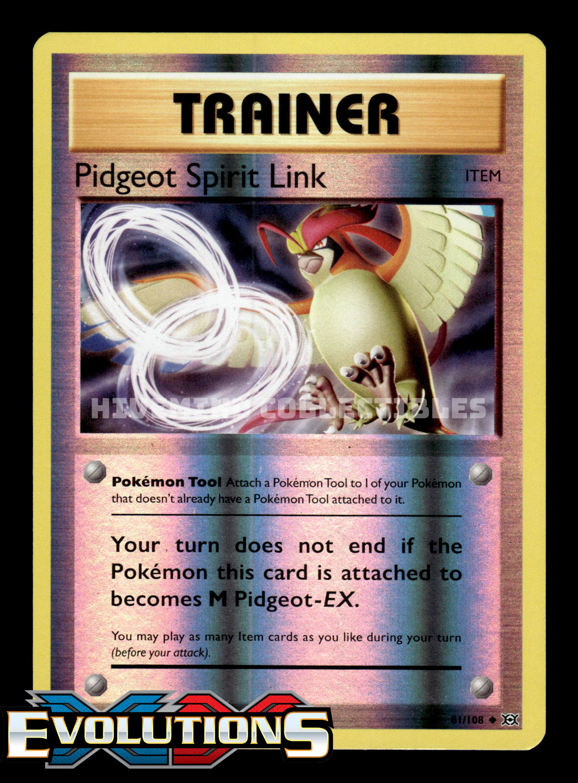 Pidgeot Spirit Link 81/108 XY Evolutions Reverse Holo Pokemon Card