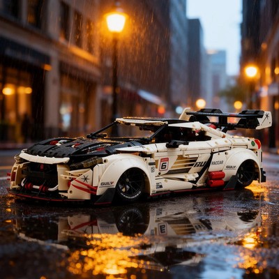 Technical GTR Racing Sport Car Building Block Brick Speed Vehicle Model 3939PCS