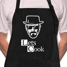 Funny Black Chef Aprons for Men Adjustable BBQ Grill Kitchen Cooking Aprons with