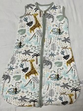 YOOFOSS M 6-12 mo Cotton Sleeveless Animal Print Baby Sleep Sack w/2 Way Zipper