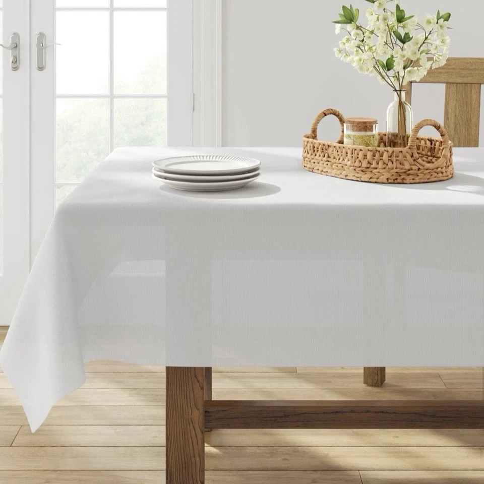 “84×60” White Solid Tablecloth – Threshold™ - Image 4 of 4