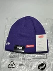 Bonnet violet Supreme New Era logo Swarovski S SS21