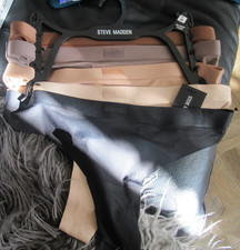 BNWT: STEVE MADDEN Ladies 5 Pack of "No Show" Thongs/Briefs/Knickers. Thongs. M
