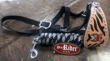 Noseband Tack Bronc Leather Horse Halter Tiedown Lead Rope 280276