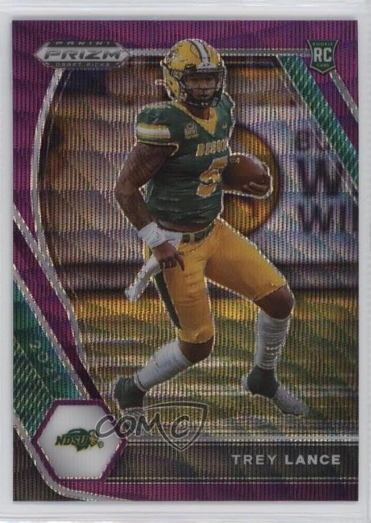 2021 Panini Prizm Draft Picks Purple Wave Prizm Trey Lance #120 13w2