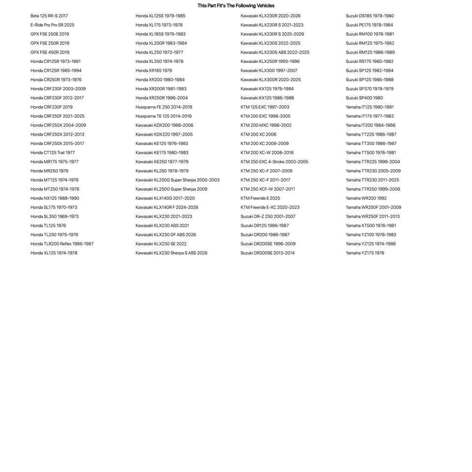 Tubo de motocicleta Tusk Severe Duty 3 mm 100/100x18 para Honda SL350 1969-1973 Foto 4 de 4