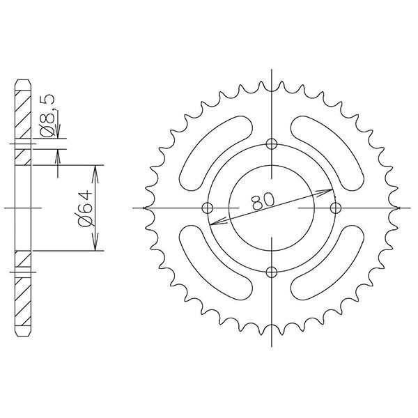 Zahnrad Stahl P428 - Z39 (DIS.00017) Sym 125 XS K 08/09-image