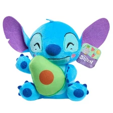 Disney Stitch Plush Toy With Avocado 7 Inch Cuddly Soft Snack Figure For Kids