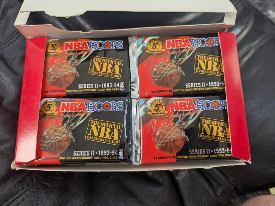 1993-94 NBA Hoops Series 2 NBA Basketball Wax Box 36 Packs - Image 2 of 4