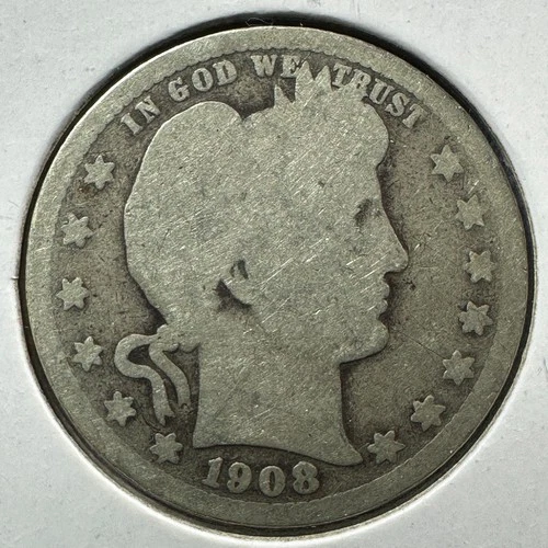 1908 25C Barber Quarter, Contains 0.1808oz of SILVER(88294)