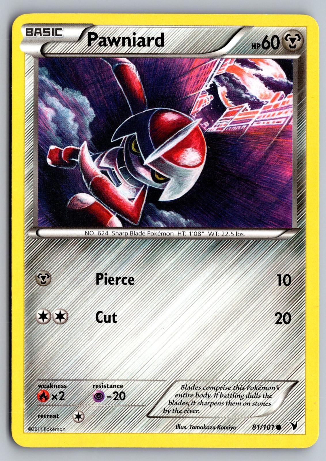 Pawniard 81/101 Common Noble Victories Pokemon Lightly Played
