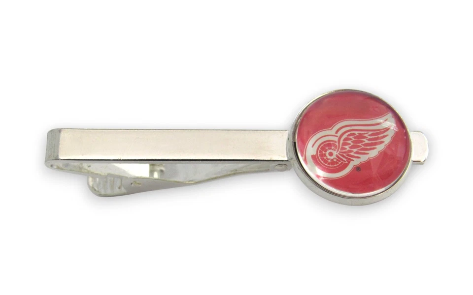 Hockey Card Tie Clip, Detroit Red Wings Wedding Jewelry Tie Bar - Image 4 of 4