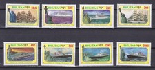 BHUTAN 1986, Sc# 574-581, Anniv. of Statue of Liberty, Ships, MNH