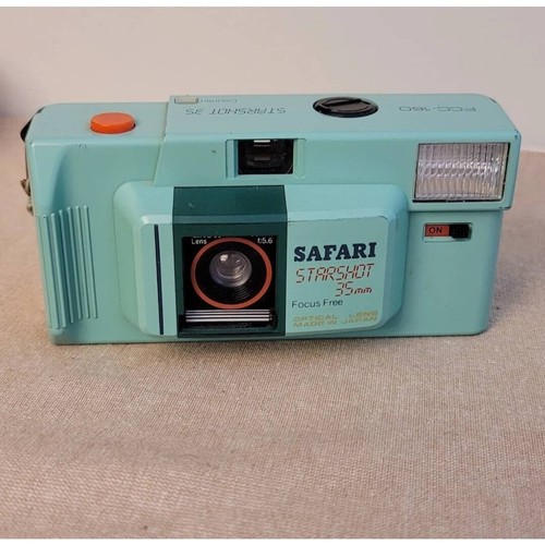 Rare Green Safari Camera 35mm Starshot FCC-160 Cintar Lens Works Japan - 第 1/9 張圖片