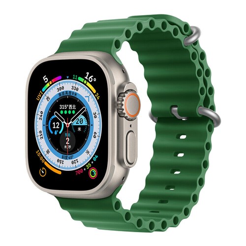 For Apple Watch Series Ultra 2 10 9 8 7 6 iWatch 49mm Ocean Silicone Strap Band - Picture 31 of 33