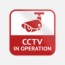 Cctv In Operation Security Video Surveillance Sign Security Vinyl Sticker Decal