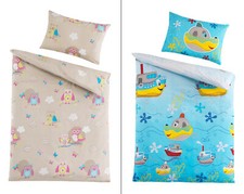 2 tlg. Kinder-Bettwäscheset 100% Baumwolle Renforcé Bettwäsche 40x60 - 100x135cm