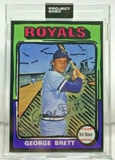Topps PROJECT 2020 #232 - 1975 George Brett by Joshua Vides - Print Run SP /2243